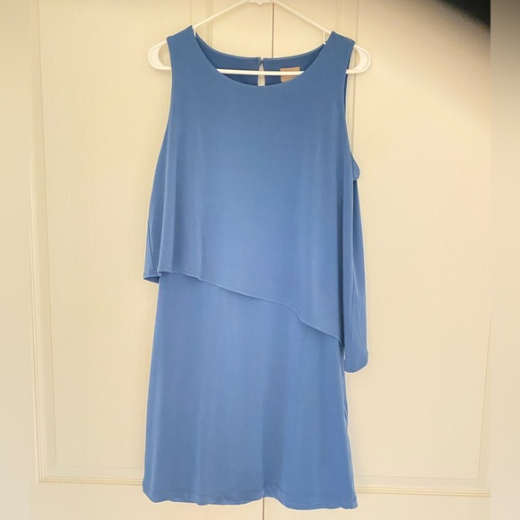 Chico’s draped blue dress | 8 - Picture 2 of 10